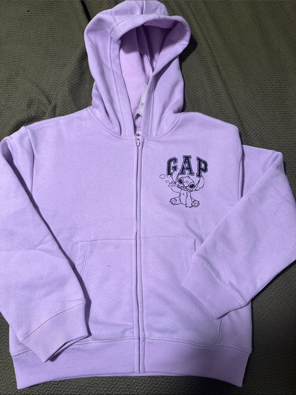 GAP Lavender Zip Hoodie with Character Graphic